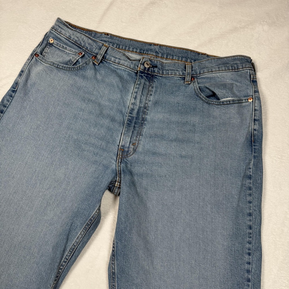 Levis 550 Jeans Mens 42x30 Light Wash Blue‎ Relaxed Fit Tapered Leg Denim